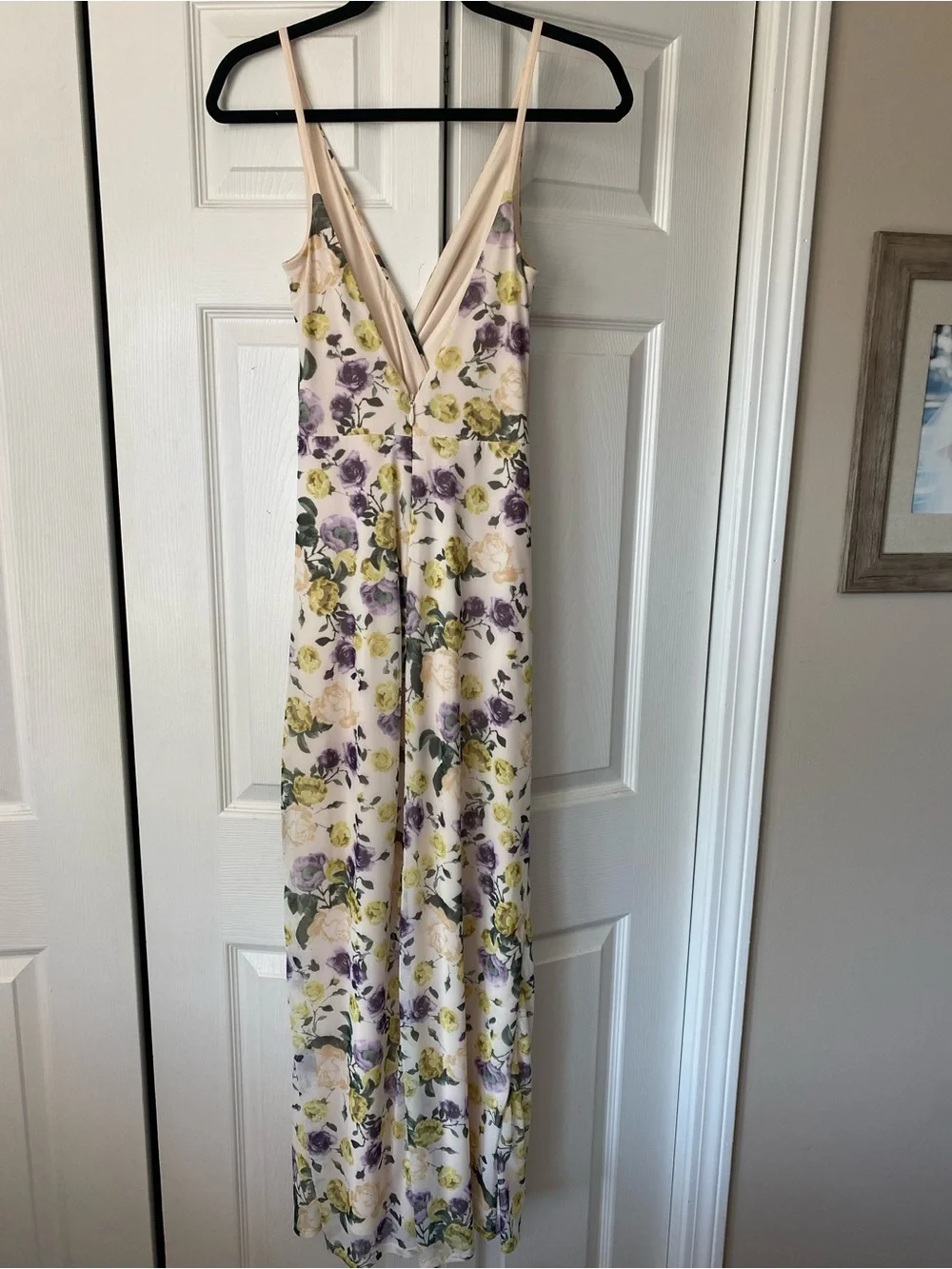 Floral Wrap Maxi Dress in White and Yellow